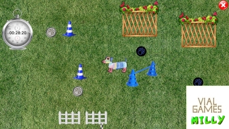 Milly the dog minigame : Agility contest